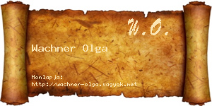 Wachner Olga névjegykártya